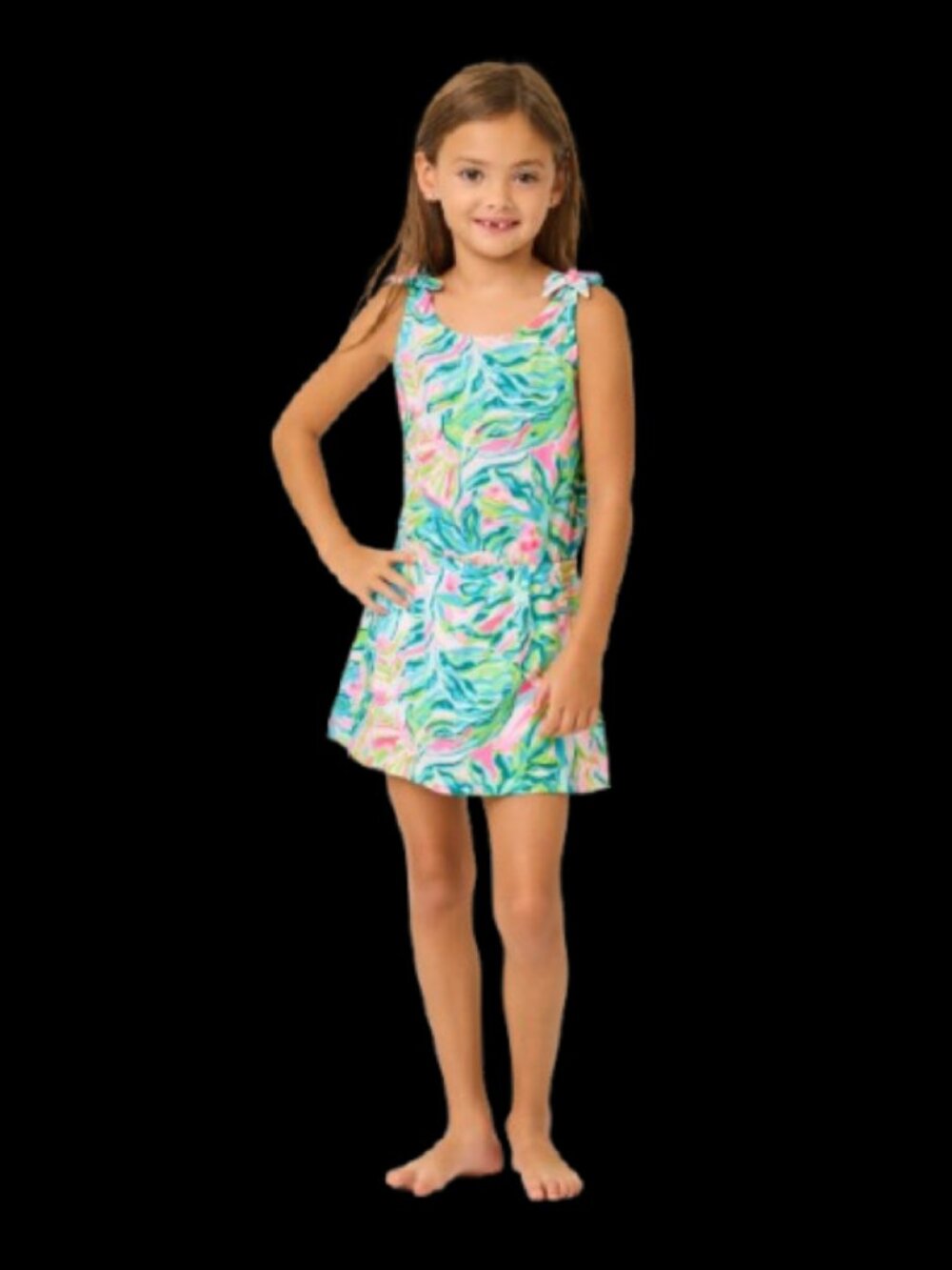 Lilly Pulitzer Girl's Sundari Romper Multi One In a Melon